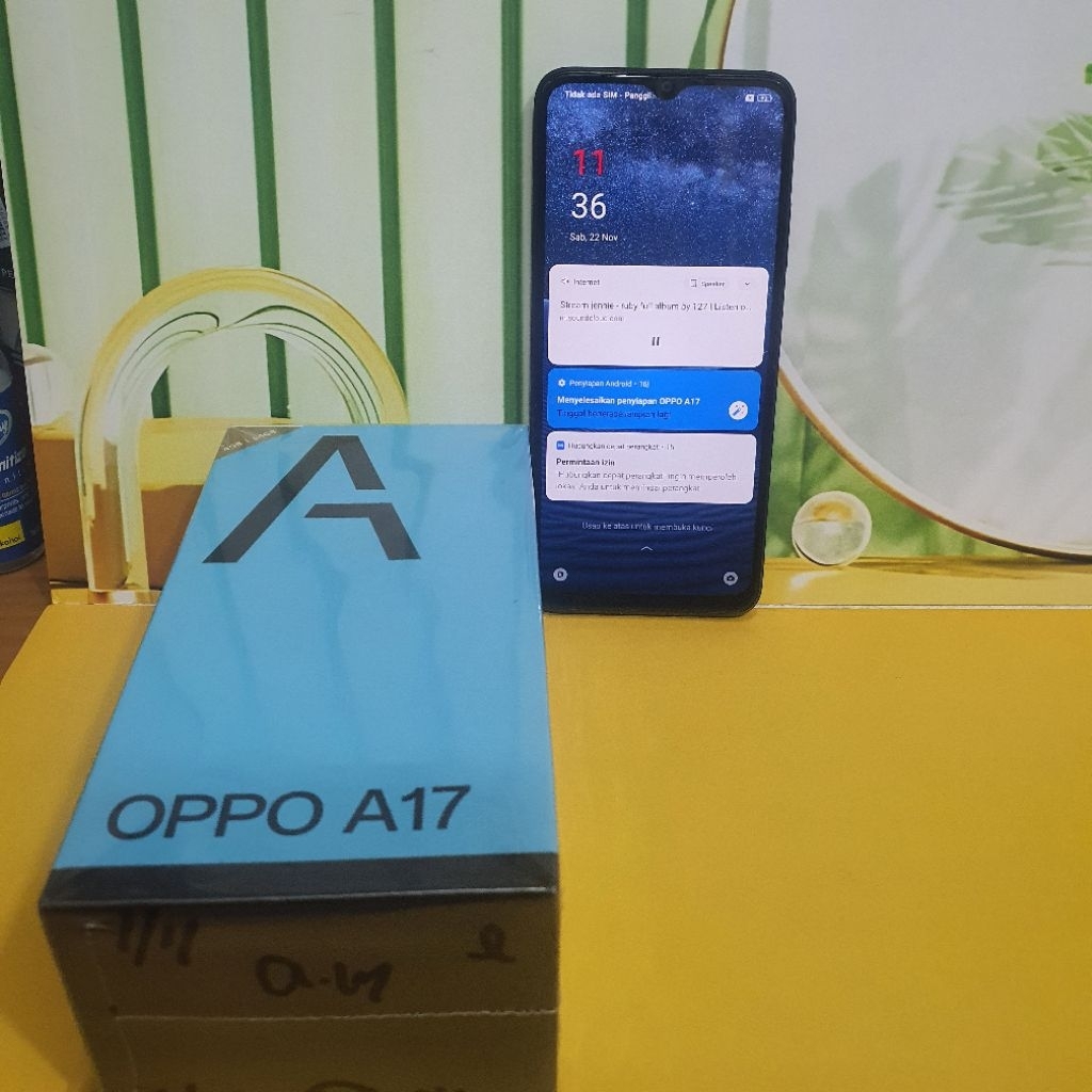 HP OPPO A17 SECOND RAM 4/128GB KONDISI 99PERSEN ORIGINAL