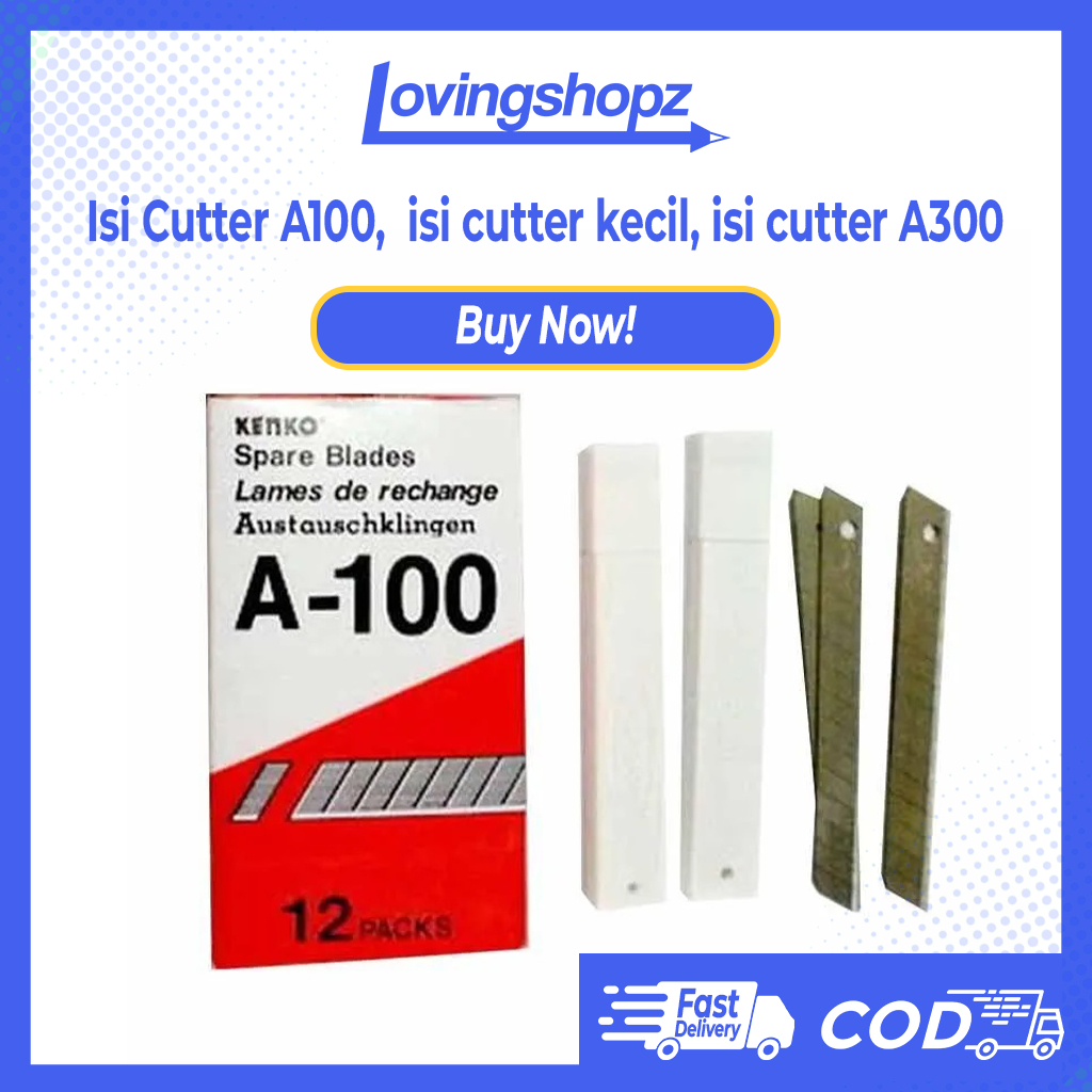 Isi Cutter A100,  isi cutter kecil, isi cutter A300 per 3 pcs