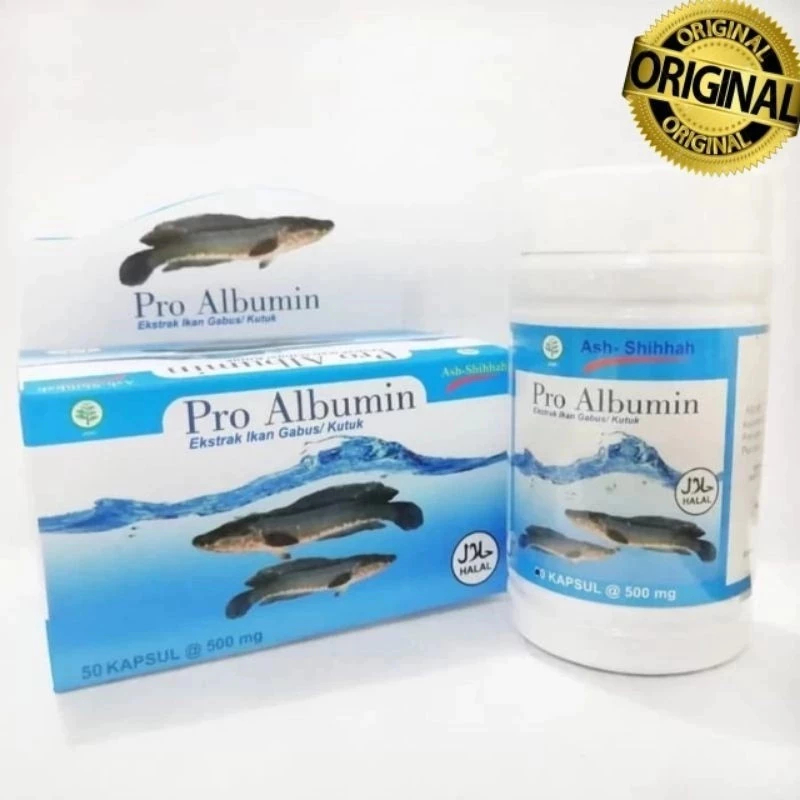 Pro Albumin 100% Ekstrak Ikan Gabus / Kutuk - Kapsul Albumin Ikan Gabus - 50 kapsul
