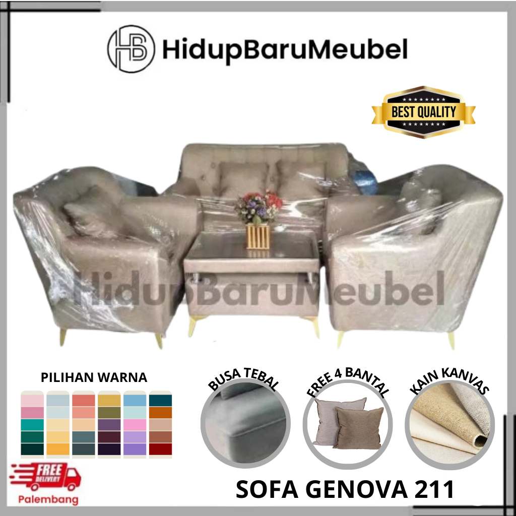 Sofa Genova By Salsa 211 Minimalis  / kursi Ruang Tamu Retro Classic   / Sofa Ruang Tengah minimalis