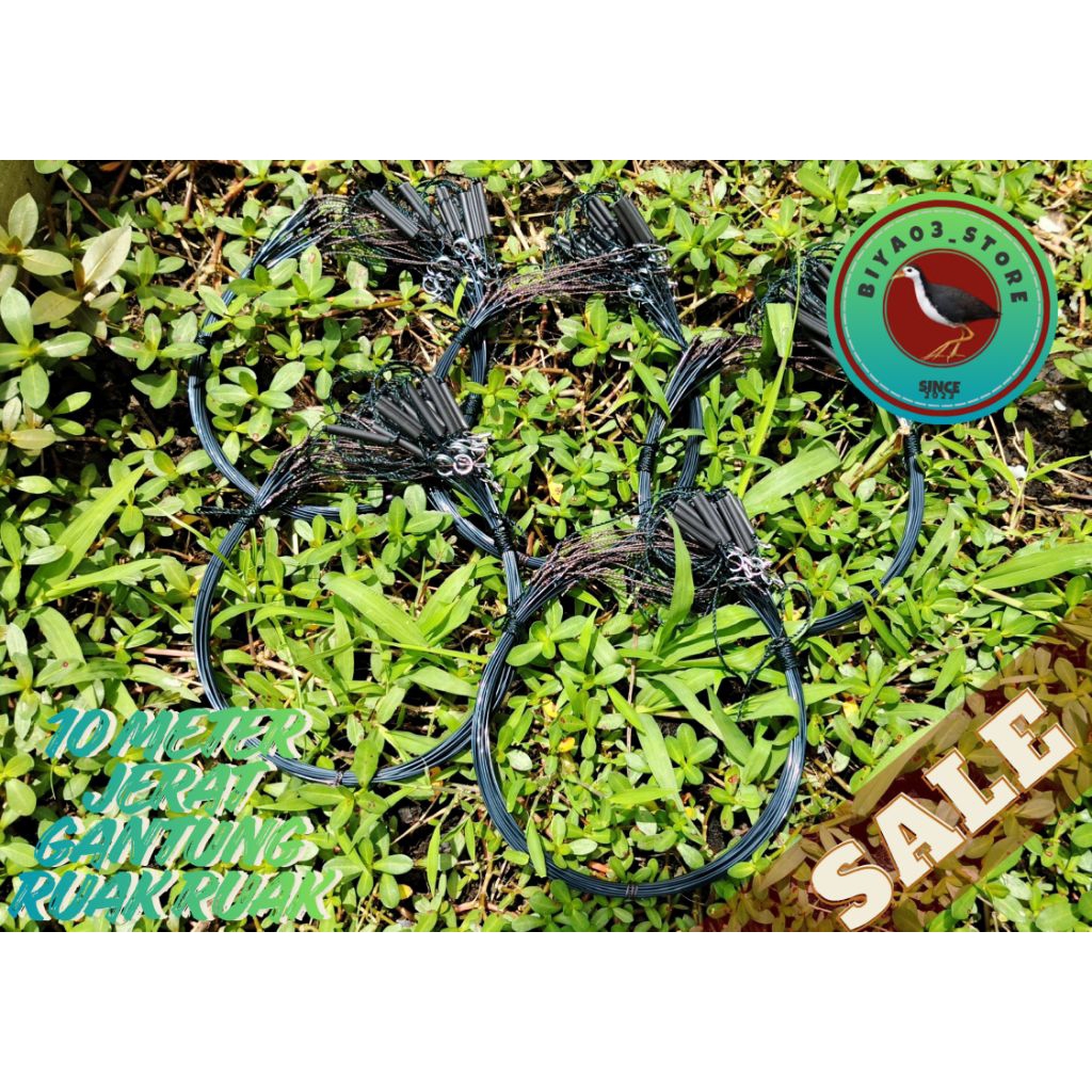 5 IKAT JERAT GANTUNG BURUNG RUAK RUAK/ JERAT GANTUNG RUAK RUAK PANJANG 10 METER