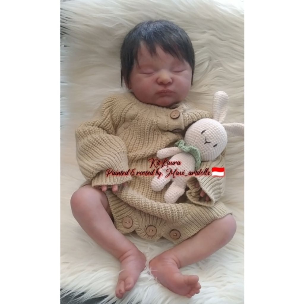 Boneka Reborn Baby Doll Handmade Kit Laura (foto asli bukan nyomot dari yg lain)