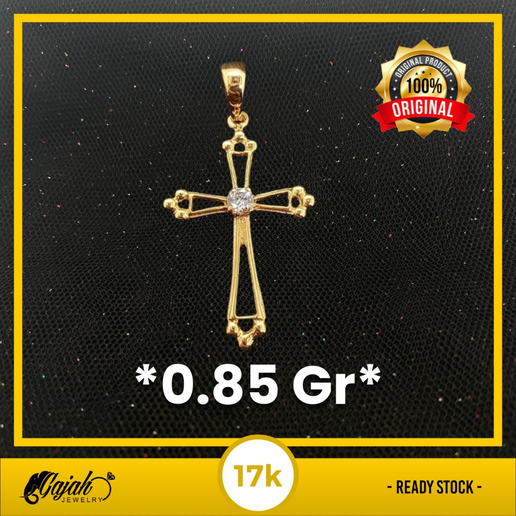 Liontin Emas 17K -  Liontin Salib 0.85 Gram 1617