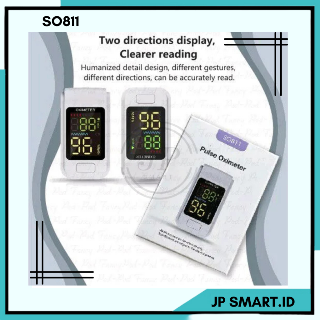 Universal Pulse Oximeter Tipe SO811 Fingertip Model Digital Untuk Pengukur Kadar Oksigen SpO2 Dan De