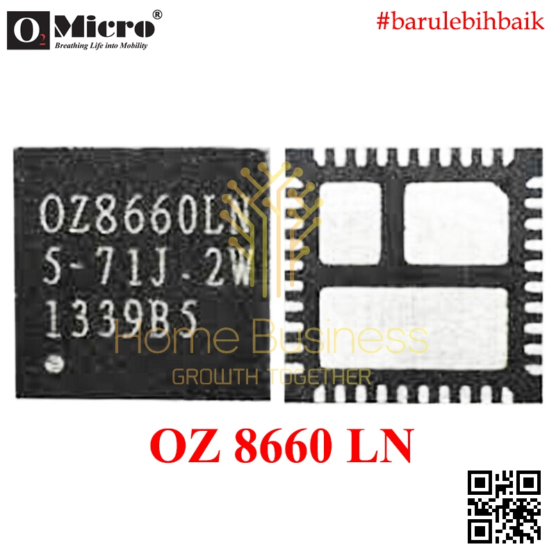 IC Charger Baterai Laptop O2Micro OZ8660LN OZ8660 LN OZ 8660LN OZ 8660 LN QFN40 Original