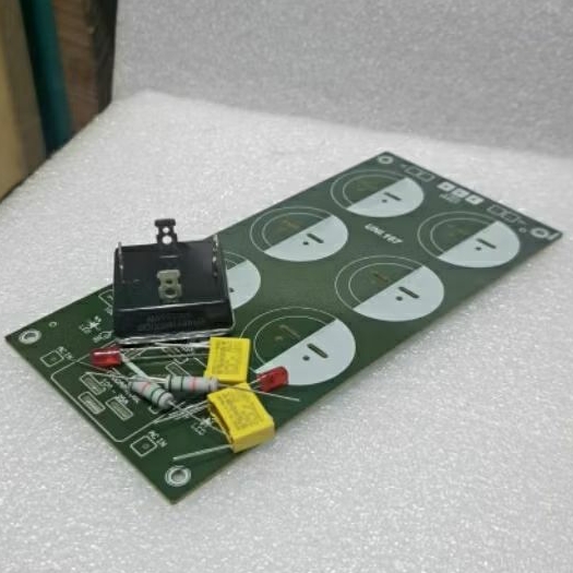 PCB Modul PSU isi 6Elco 6 Elko Dioda/Resistor/Lampu LED Merah/MKp -Komponen Audio Amplifier