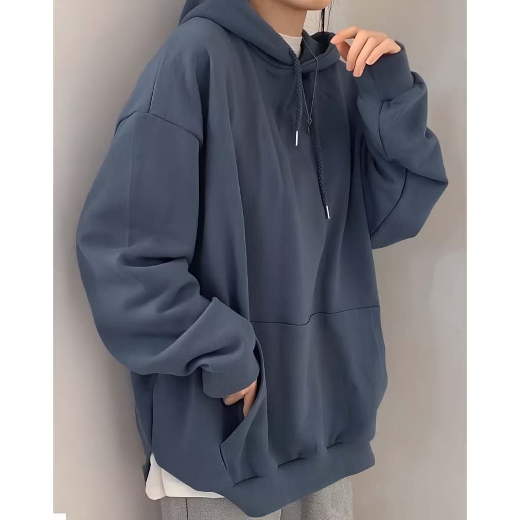 Hoodie tebal polos pria/wanita