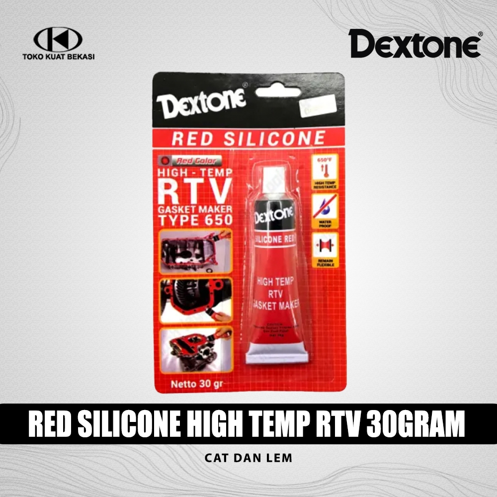 DEXTONE red silicone 30gr lem silikon merah