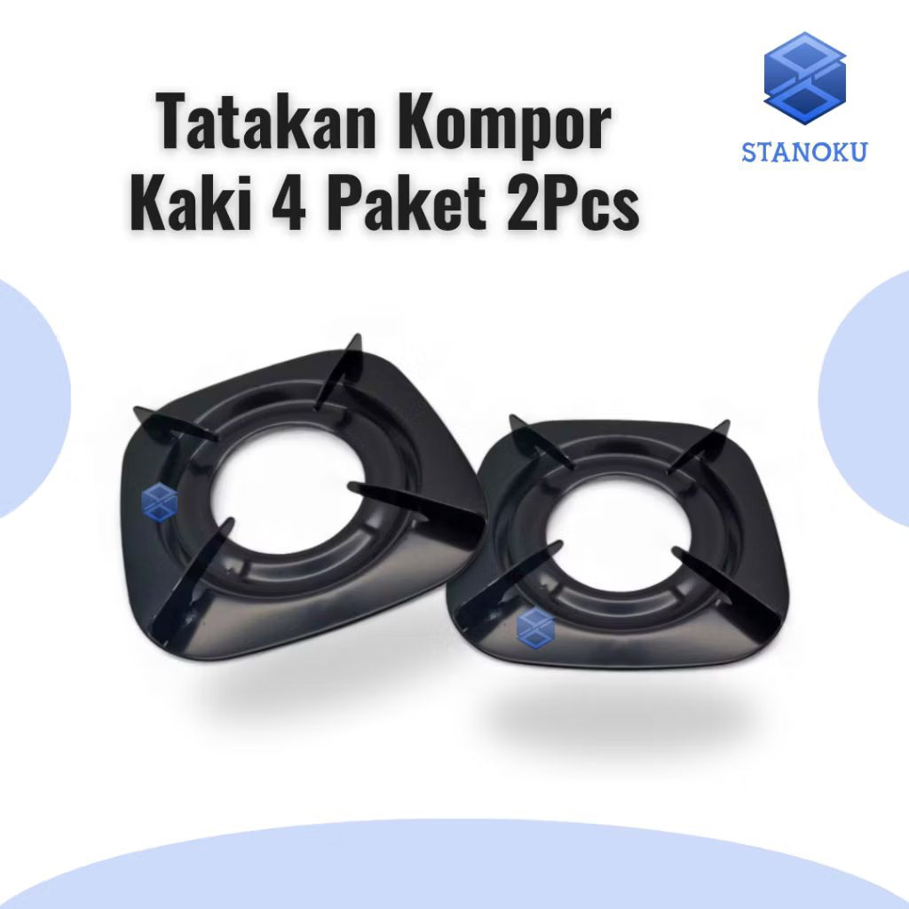 Paket 2 Set Tatakan Tungku Kompor Gas Rinnai Kaki 4 Tungku Lebih Tebal-STANOKU