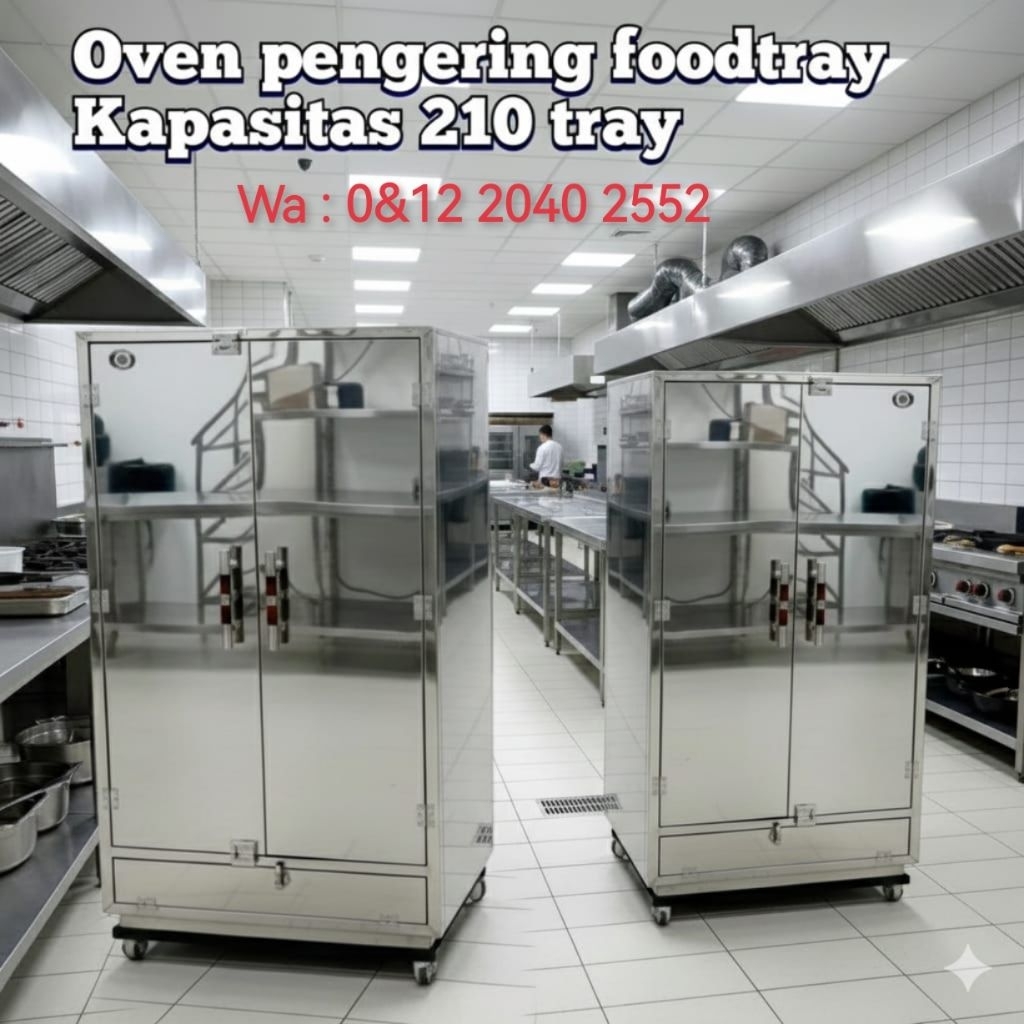 Oven Pengering Ompreng / Pengering Foodtray Kapasitas 210 & 72 Tray