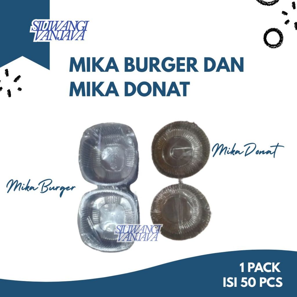 Mika MPPG - Mika Donat / Mika Burger / Tempat Burger / Tempat Donat 1 Pack isi 50 Pcs