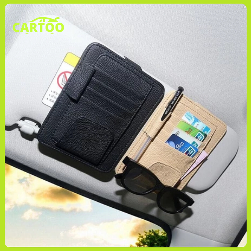 CARTOO Card Holder Mobil/Tempat Kartu Di Visor Card Holder Sunvisor Mobil /Tempat Kartu Mobil/Slot K
