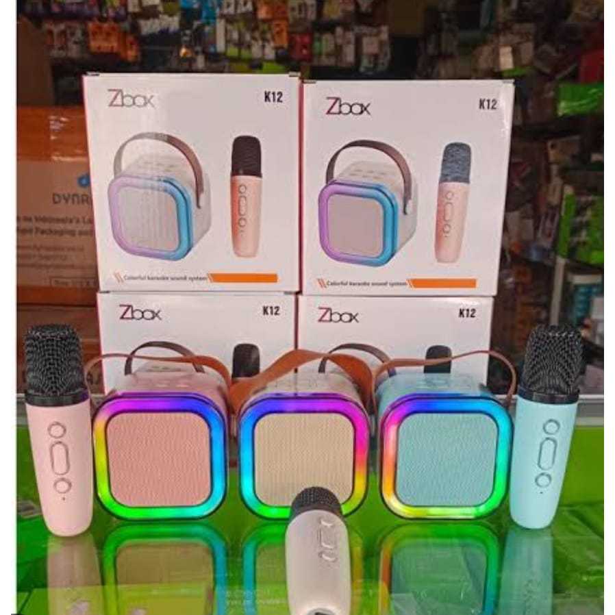 Speaker Bluetooth Zbox K12 LED + Mic Karaoke