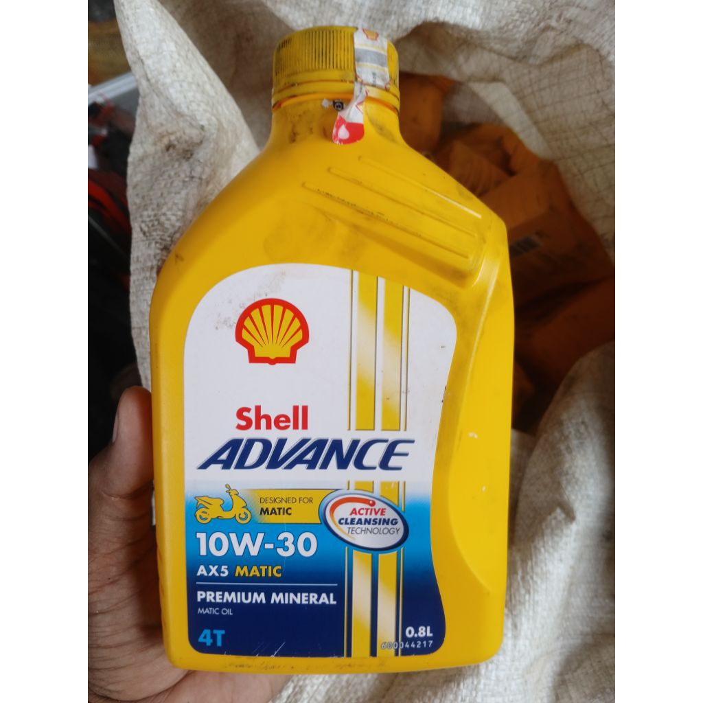 Botol Oli Bekas Kosong Shell Advance AX5 Scooter Plus