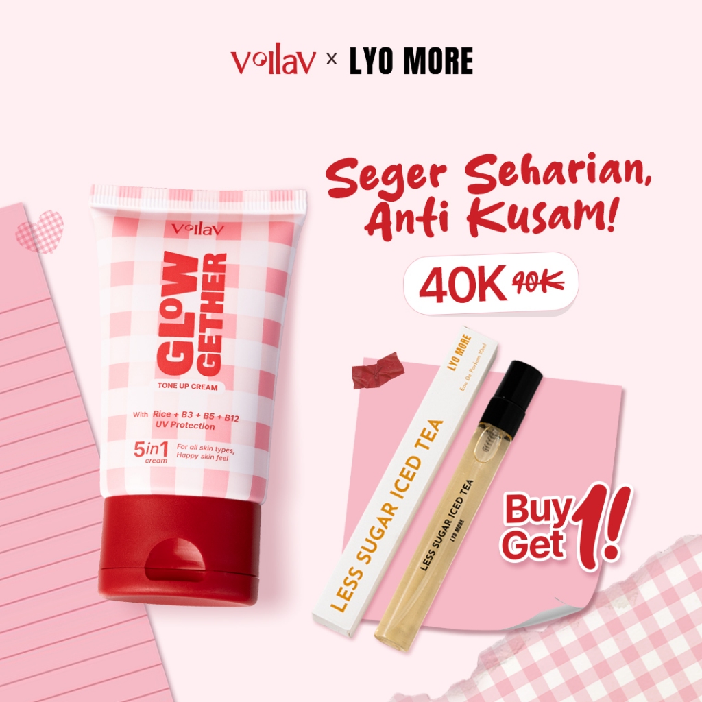 [BEST DEAL PACK] LYO MORE X VOILAV - LYO MORE Less Sugar Iced Tea EDP 10ml + VoilaV Glow Gether Tone