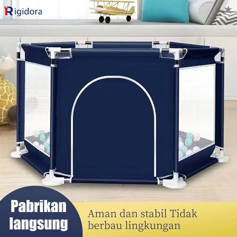 Rigidora Pagar Keamanan untuk Balita Kandang Mainan untuk Bayi yang Merangkak Kandang Mainan Rumah u