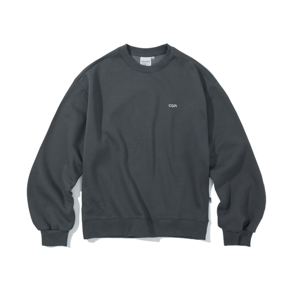 Musinsa - Codegraphy Mosh Green Crewneck Boxy Small Logo