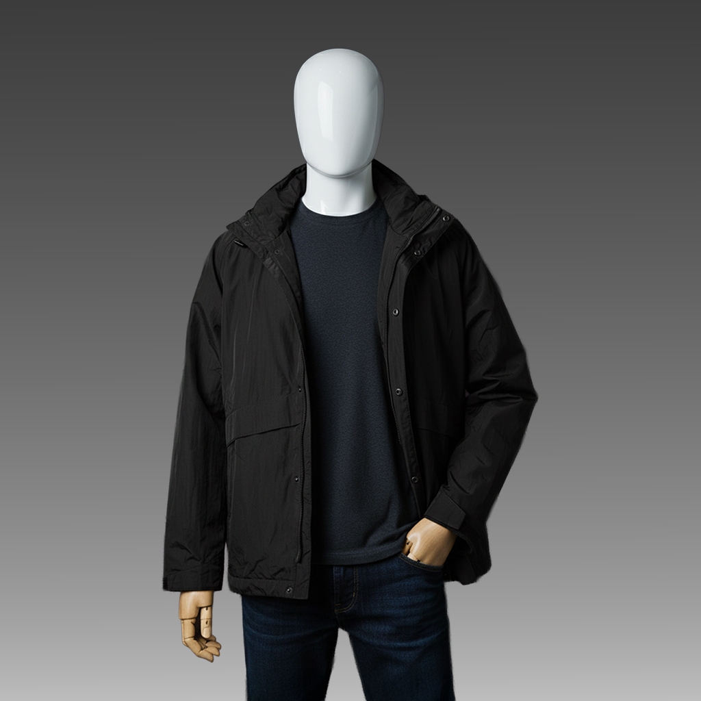 JB Utility Cringkle Jacket Black