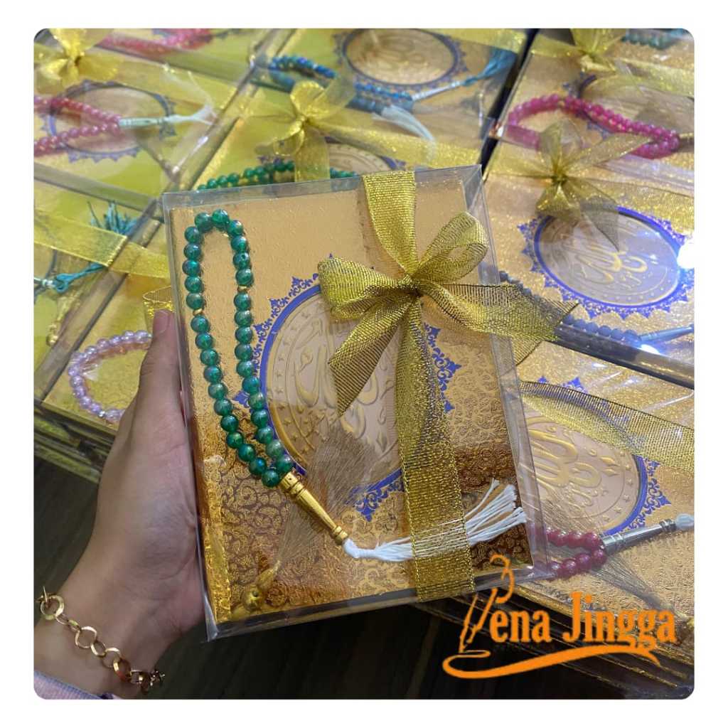 BUKU YASIN DAN TAHLIL HARDCOVER MQ EMAS & TASBIH KEMASAN MIKA DAN PITA