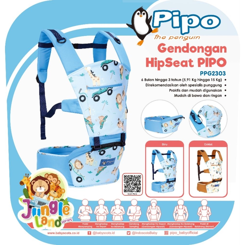 PIPO GENDONGAN HIPSEAT PPG2303 JUNGLE LAND SERIES