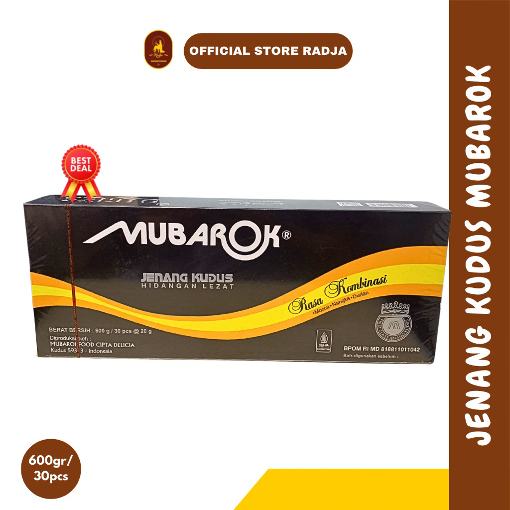 [600gr / 30 pcs] Jenang Kudus Mubarok Besar Jenang Kudus Asli - Oleh Oleh