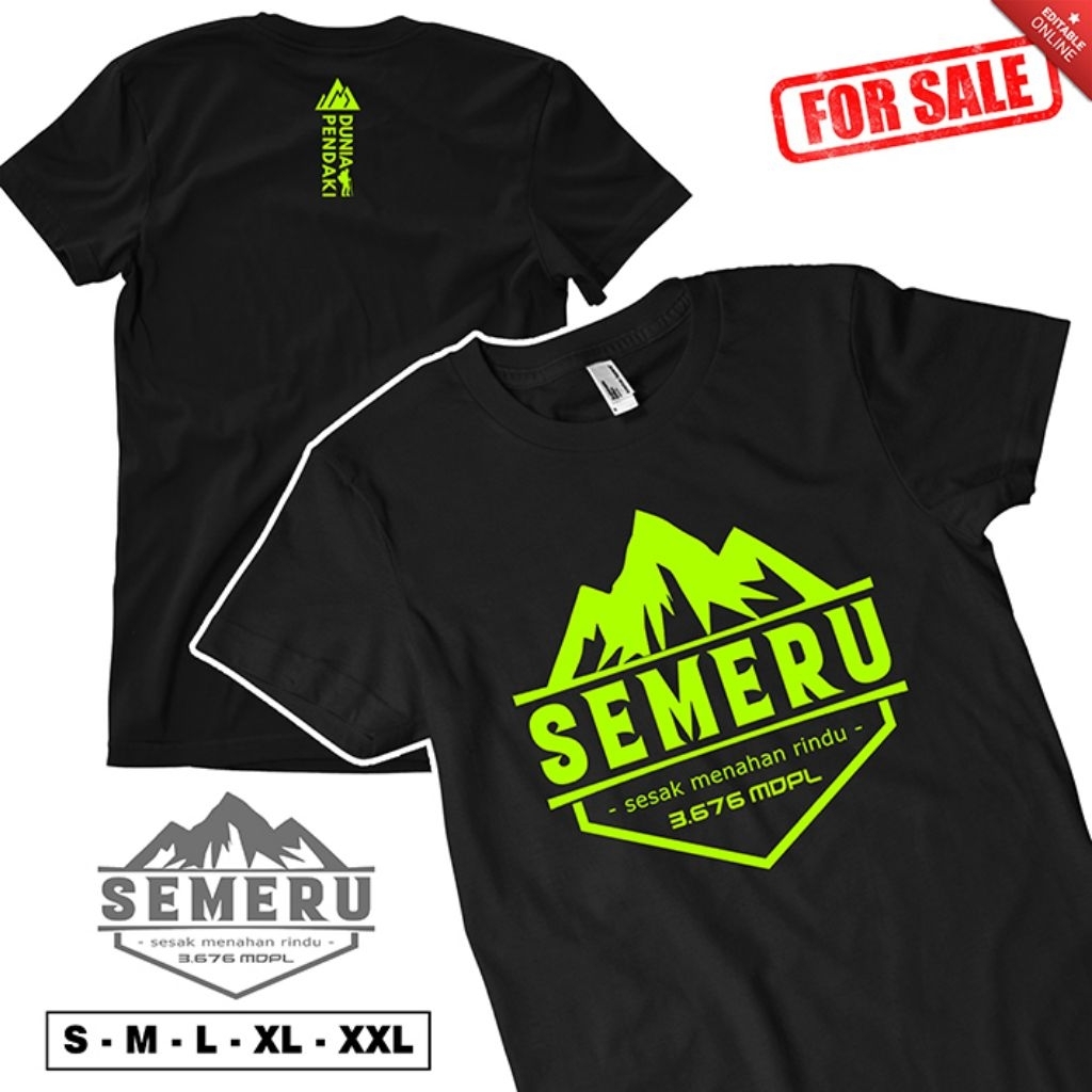 KAOS PENDAKI GUNUNG "SEMERU 3.676 Mdpl"