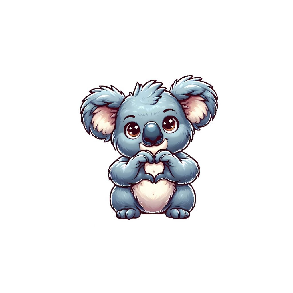 stiker 3d lucu hewan koala(PND06)