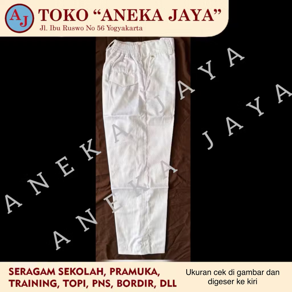 Celana Panjang Sekolah bahan Nagata Drill , Karet / Seragam SD SMP SMA SMK