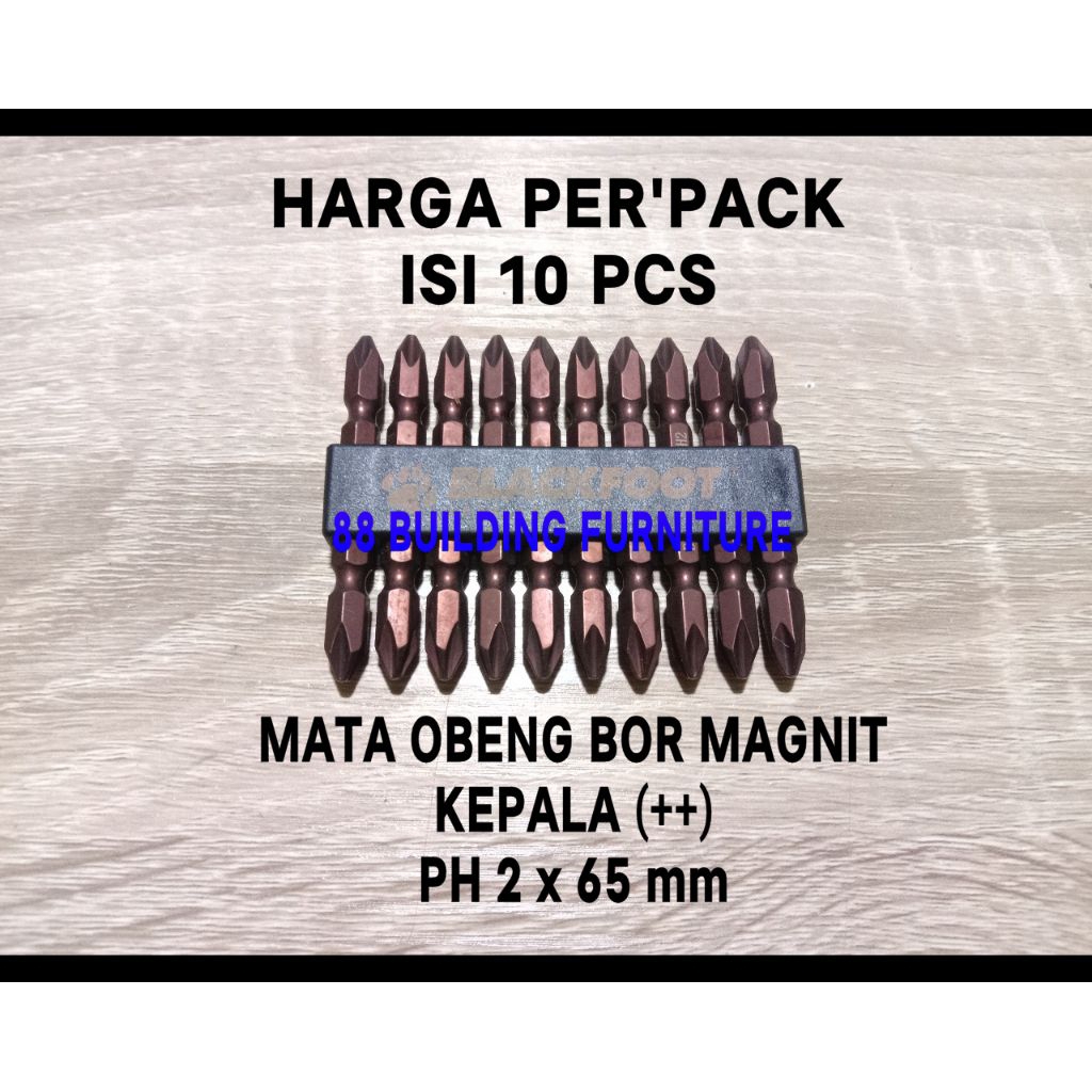 (10 PCS) BAGUS,, MATA OBENG BOR MAGNIT BOLAK BALIK KEPALA ++ COKLAT Merk BLACKFOOT / MATA OBENG ANGI
