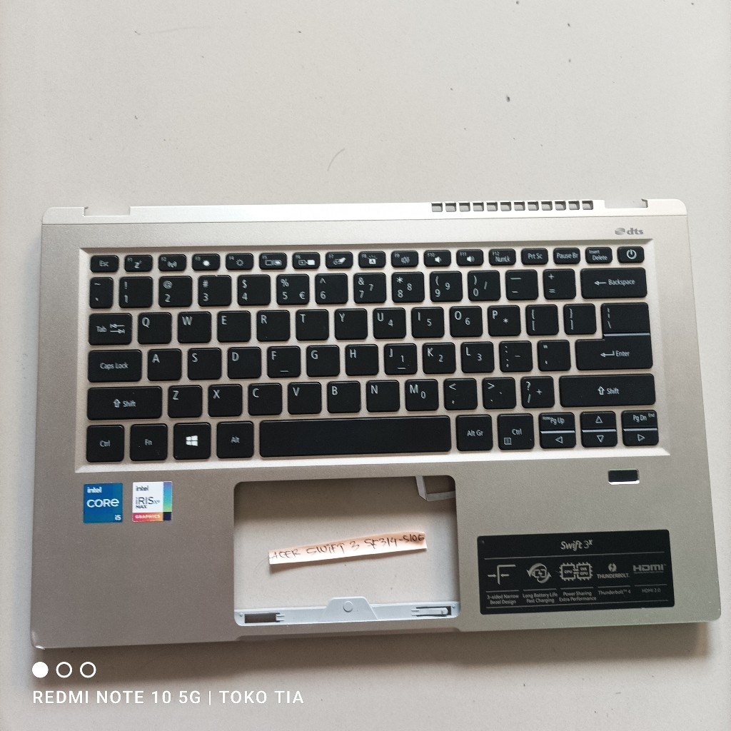 Palmrest dan Keyboard Acer Swift 3 SF314 510G Original
