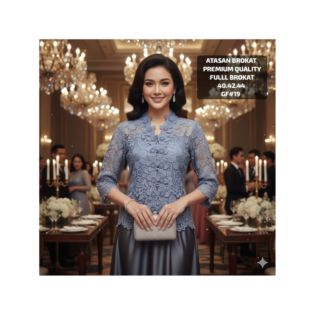 BLOUSE Brokat Premium/Atasan Pesta Ori Bangkok