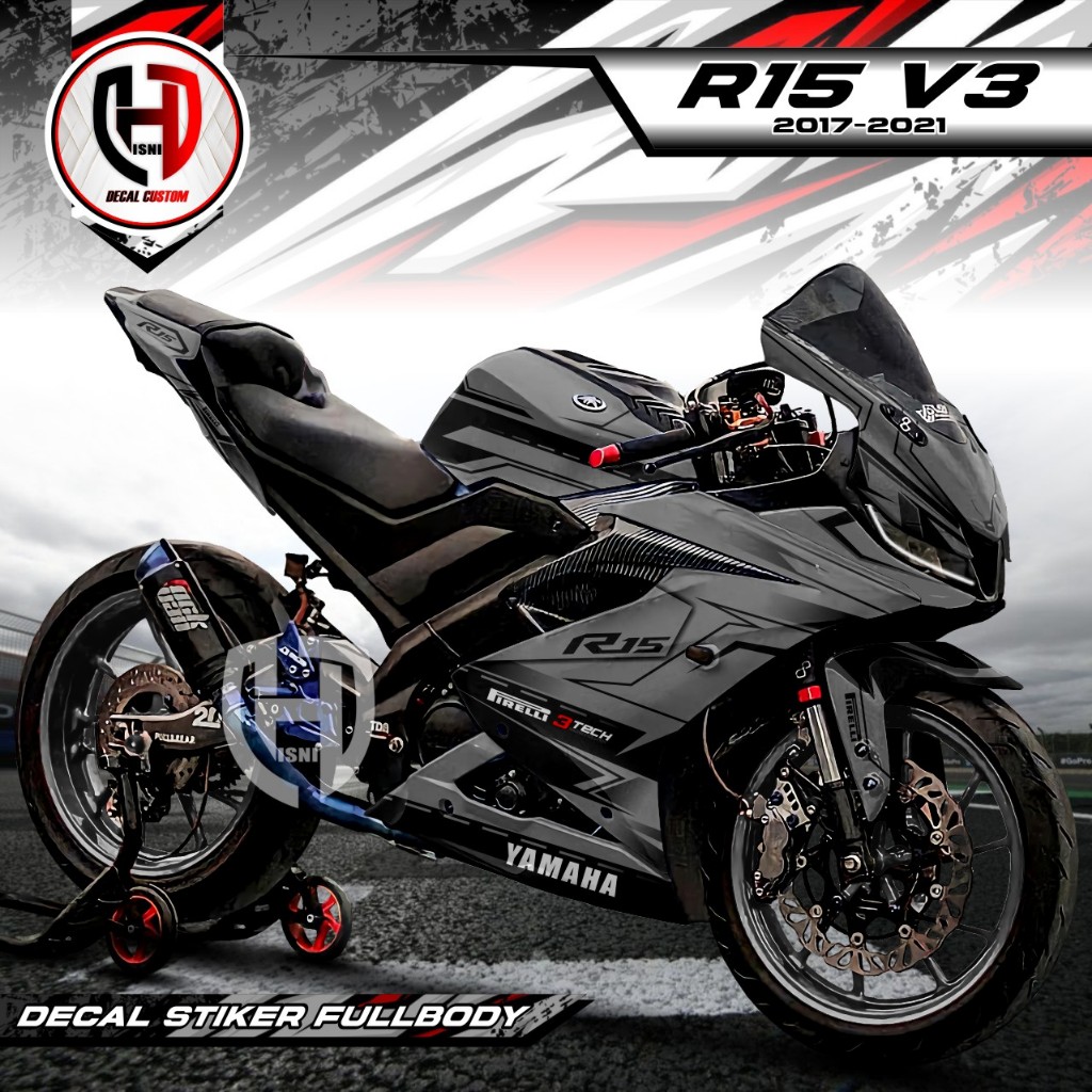 Decal R15 V3 Stiker Decal Motor R15 V3 Sticker Yamaha R15 V3 Fullbody - 2017 2018 2019 2020 2021