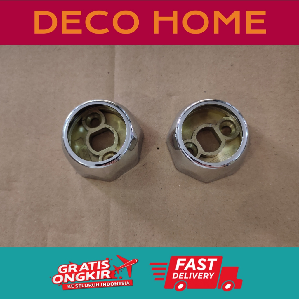 BRACKET PIPA GANTUNGAN BAJU BULAT. BESI GANTUNGAN LEMARI KUNINGAN