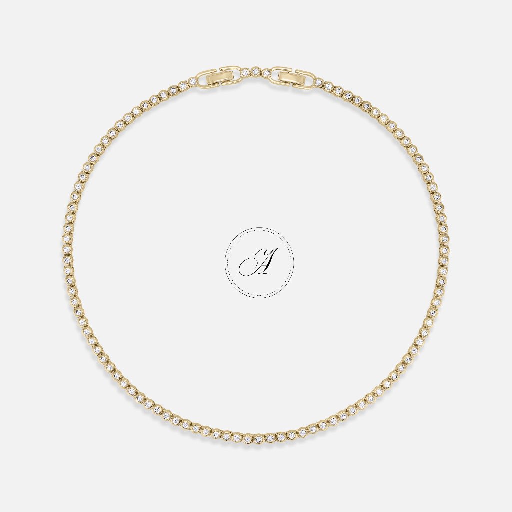 Alnneri - Solynth Tennis Necklace Jewelry in Gold | Perhiasan Kalung 18K Emas Asli Bersertifikat | 1