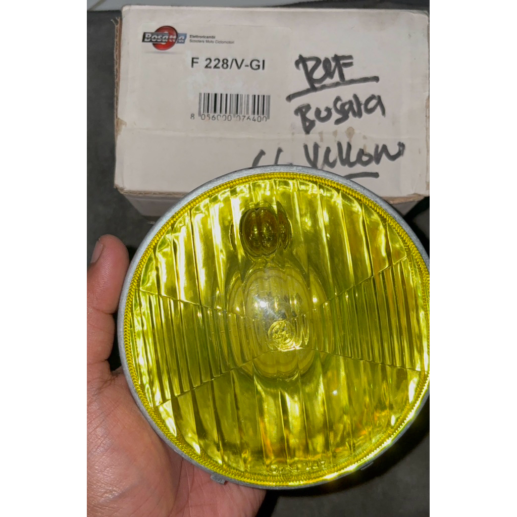 Lampu Headlamp bulat vespa merk bosatta super 66