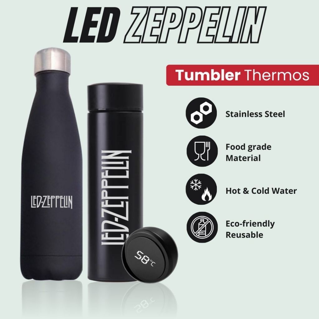 LED ZEPPELIN - TUMBLER TERMOS CUSTOM DESAIN LOGO LED ZEPPELIN