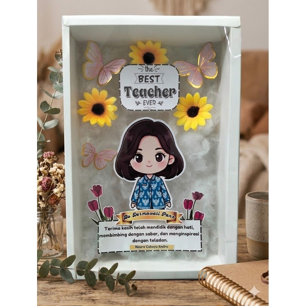 Kado Hari Guru Gift Hari Guru Frame Chibi Kado Hadiah Wisuda