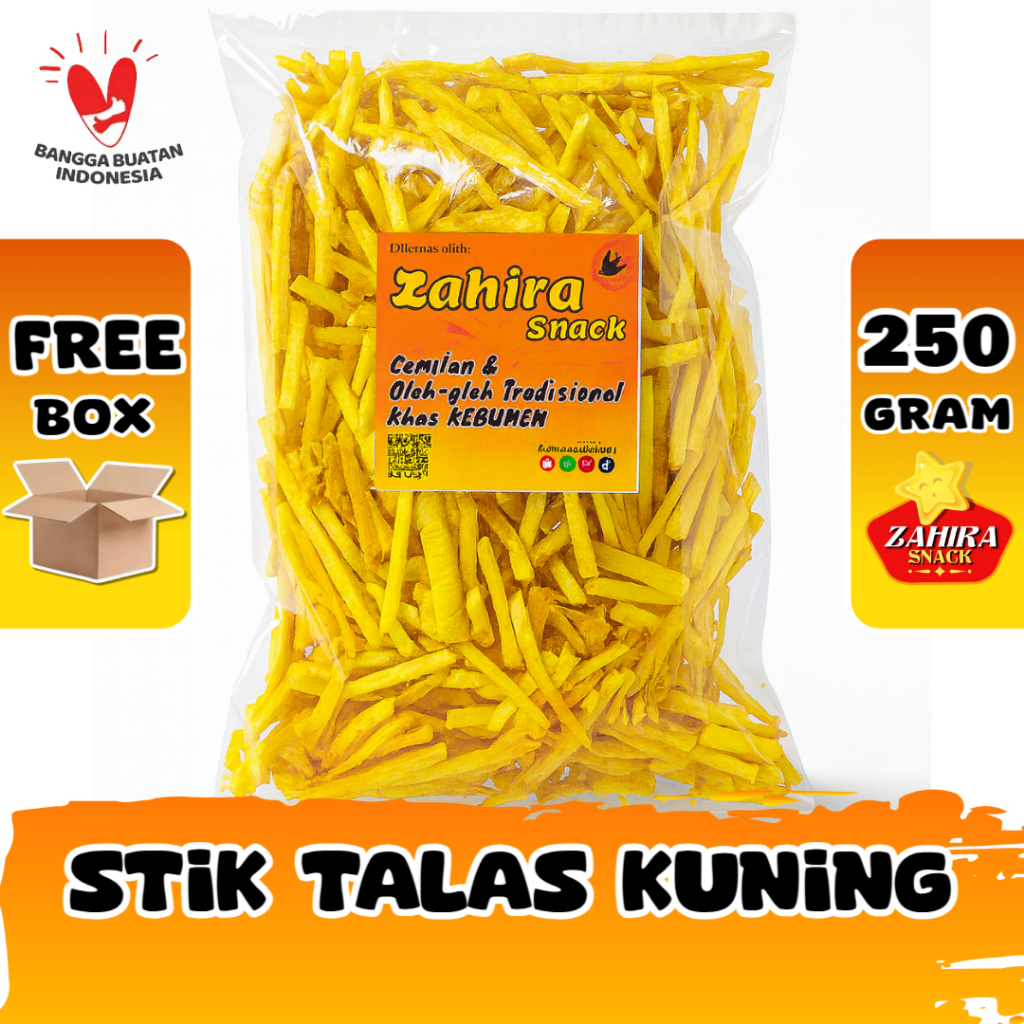 Stik Talas Kuning Keripik Ubi Talas Gurih Original 250gram