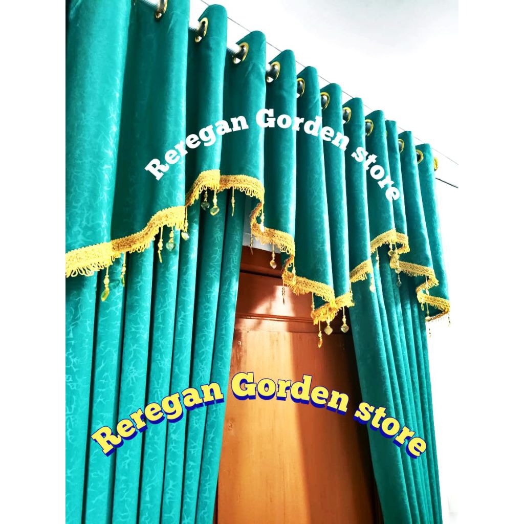 gorden poni set gorden poni mewah murah 1set tirai pintu jendela gorden pintu minimalis baru gorden 