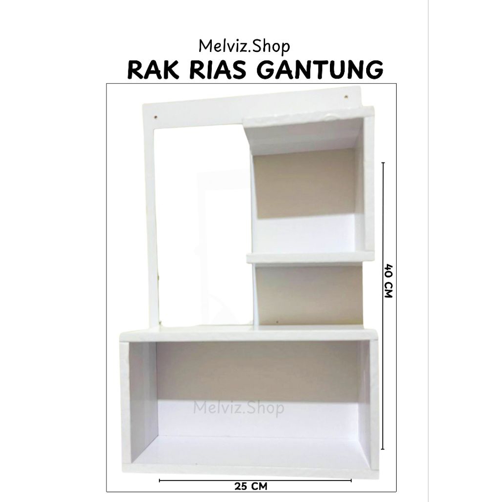 Rak Rias Kaca Dinding/Rak Kosmetik Gantung/Rak Serbaguna