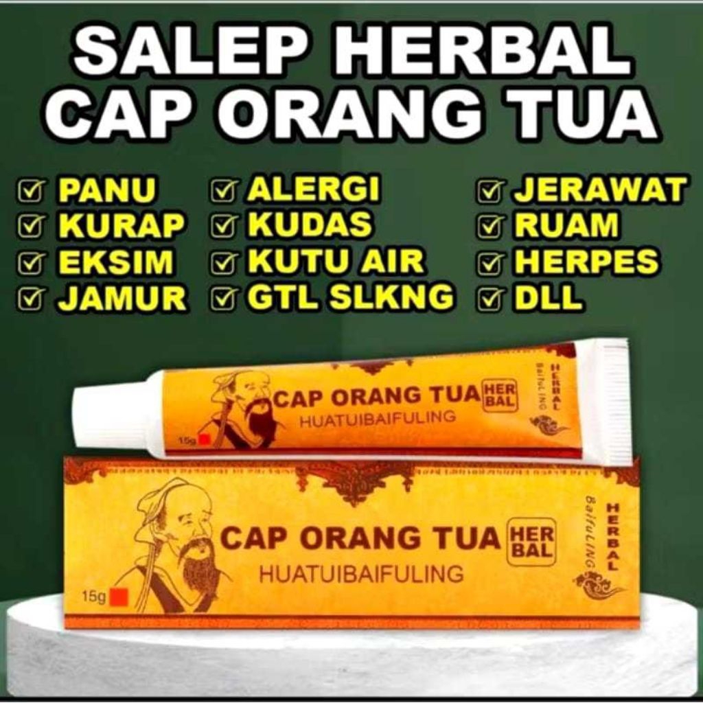 ( 1 Paket Isi 3Pcs ) Salep Gatal Eksim Original Cap Orang tua