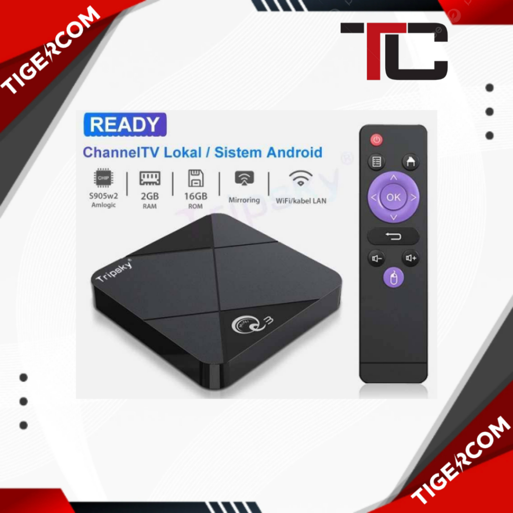 STB ANDROID BOX TV RAM 2GB 16GB Q3 ANDROID 9 - MINIQ3 TV BOX