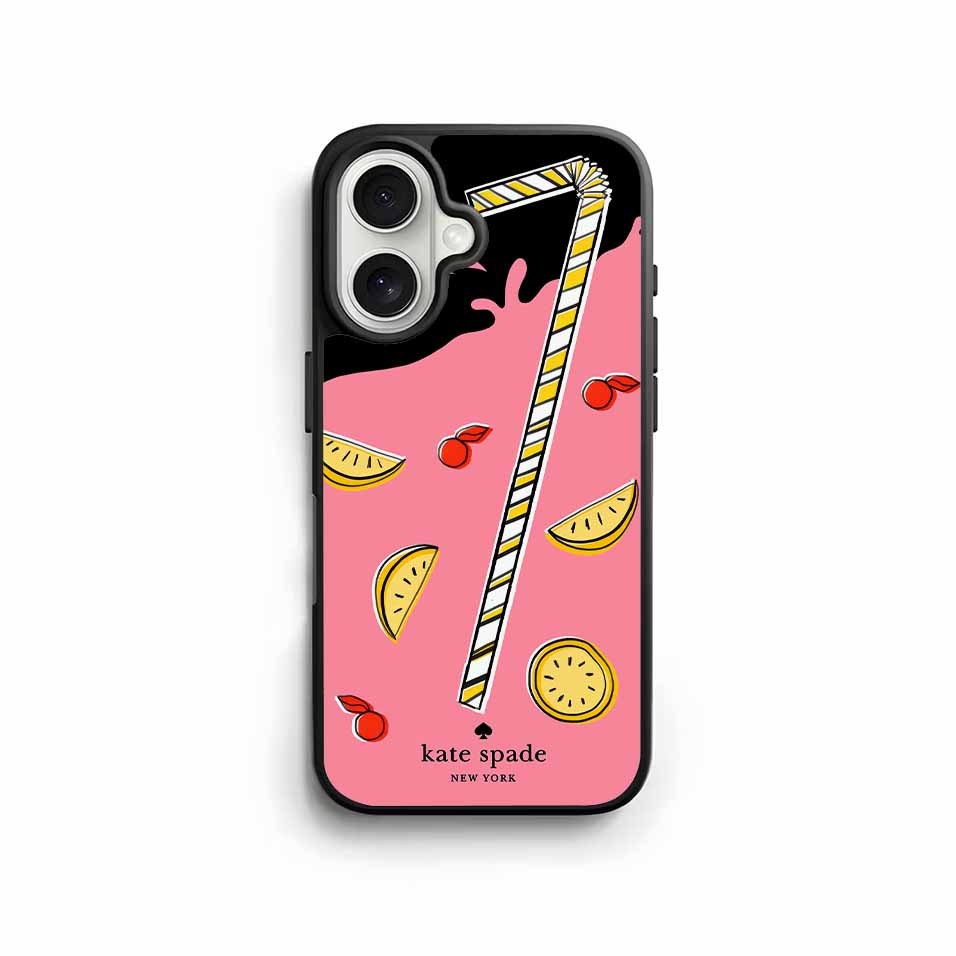 iPhone Case Kate Spade pop-art KS018 Hybrid Rubber for 17 Pro Max 16 15 14 Plus 13 12 Mini