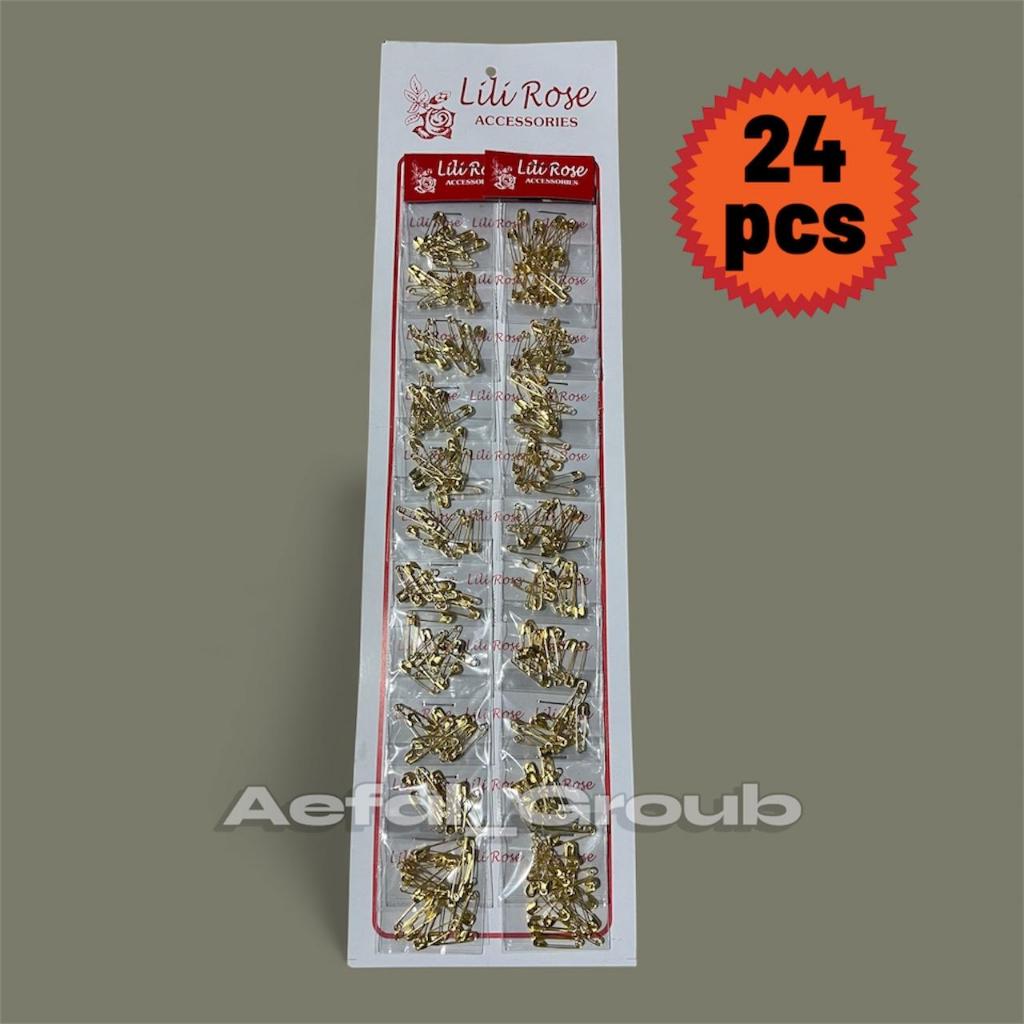 [24 pak kecil] Kancing Kemiti Cemiti Emas Renteng