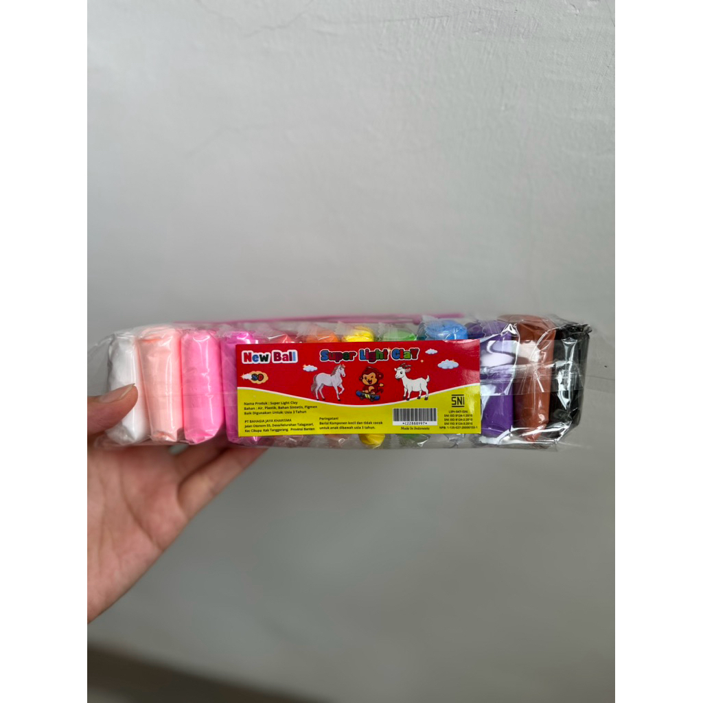 CLAY POLYMAILER PRESS / PLASTISIN 1pack ISI 12 WARNA