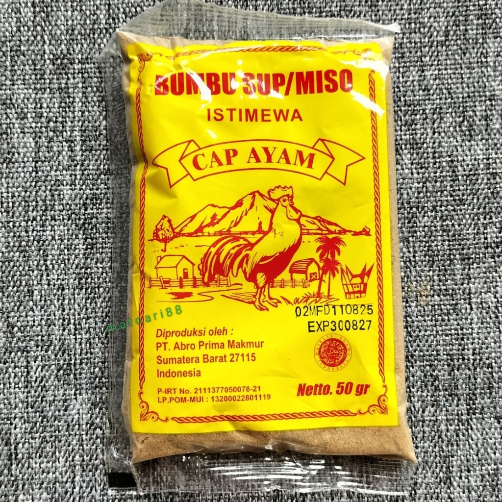 BUMBU SUP/ MISO Cap Ayam ABRO Sumbar 50gr