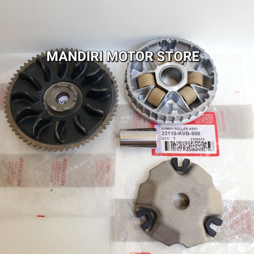 RUMAH ROLER ASSY KVB PLUS KIPAS RUMAH ROLER HONDA VARIO 110 KARBU