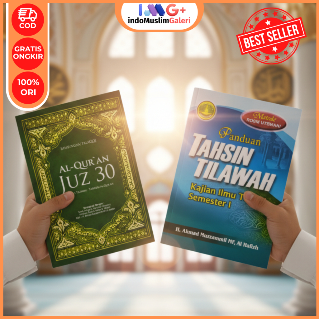 1 Paket Panduan Tahsin Tilawah dan Bimbingan Talaqqi Juz 30 Rasm Utsmani - Tahfidz Al Quran A5 Origi