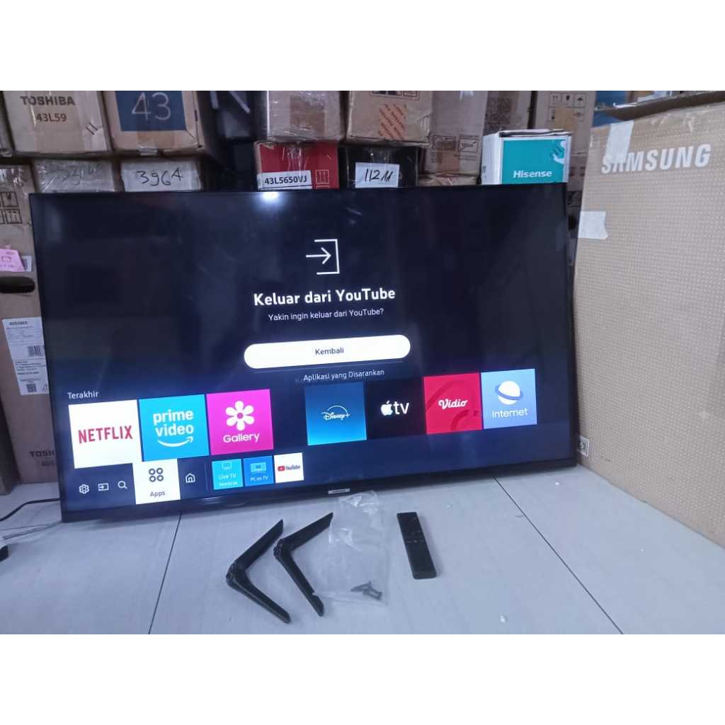 SMART TV SAMSUNG 43IN 4K UHD Sudah Bisa Yotube Digital TV Kondisi bekas pemakaian 6204F