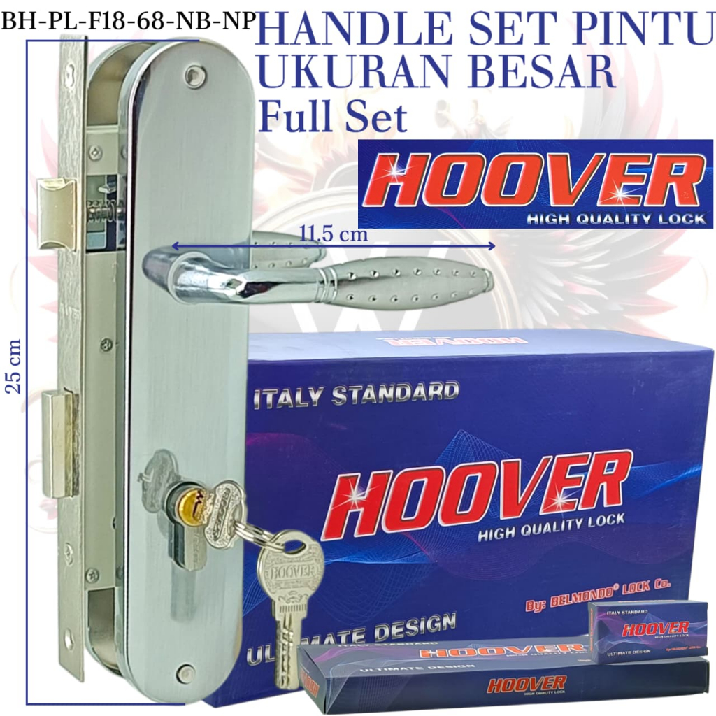 Handle pintu set ukuran besar 25cm/kunci pintu rumah,gagang bulat  HOOVER